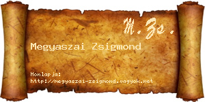 Megyaszai Zsigmond névjegykártya