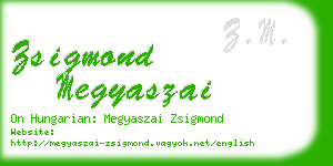 zsigmond megyaszai business card